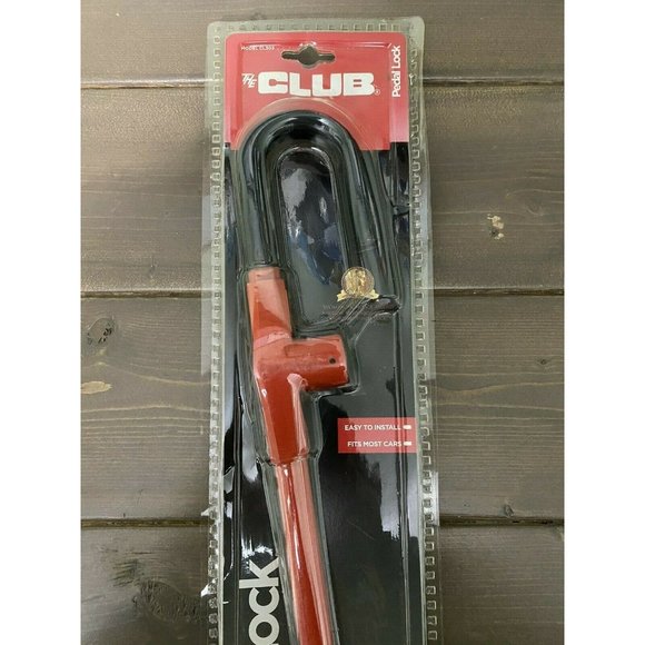 The Club Pedal Lock Easy To Install Red Steering Wheel Lock - New in Package - Picture 2 of 5